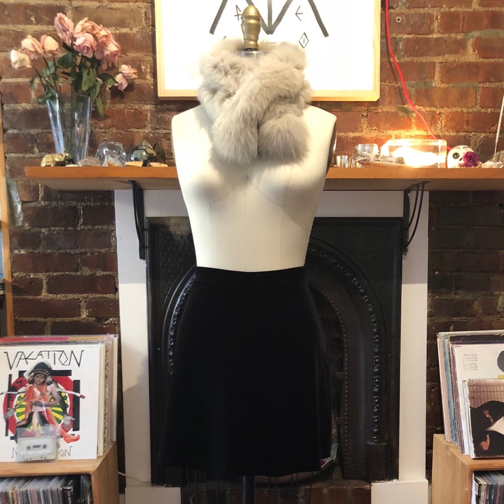 American Apparel Stretch Velvet Mini Circle Skirt